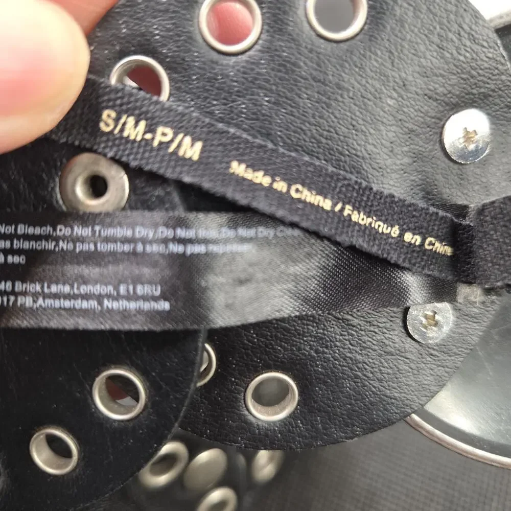 Concho Belt Urban Outfitters Black Silver 2.75